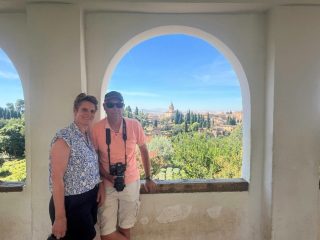Han en Yvette in het Alhambra