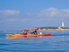 Kayakken op zee