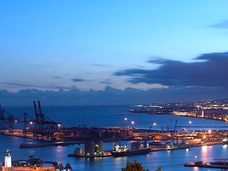 Uitzicht op de haven van Málaga