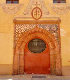 Mudejar poort iglesia de Santiago Apóstol Málaga