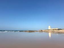 het strand van El Palmar bij Eb