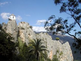 Het landschap in de Sierra de Bernia