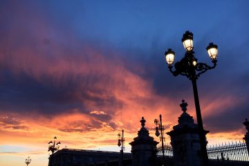 Avondlucht bij de Kathedraal, Madrid