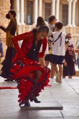Flamenco op de Plaza España in Sevilla