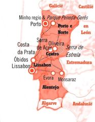 2. Kaart Rondreis Portugal 15 dagen natuur en cultuur