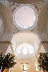 De kerk, nu het restaurant van de Parador