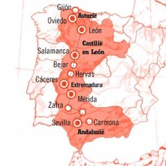 2. Kaart 15 daagse Fly Drive Ruta de la Plata (Zilverroute)