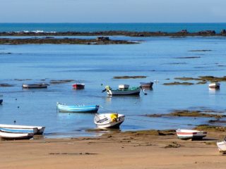 Bootjes op de Caleta in Cádiz