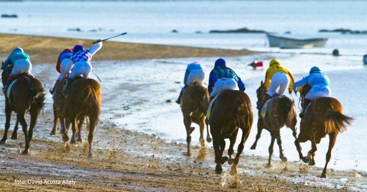 Paardenraces op het strand van Sanlucar de Barrameda